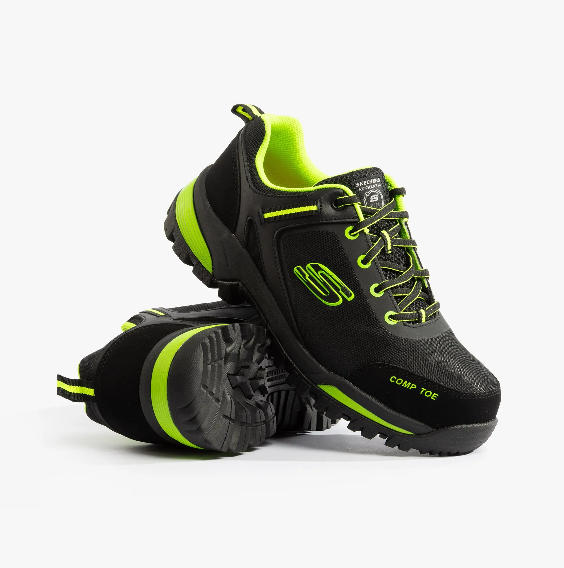 200188EC/BKLM GATLON Mens Trainers Black/Lime