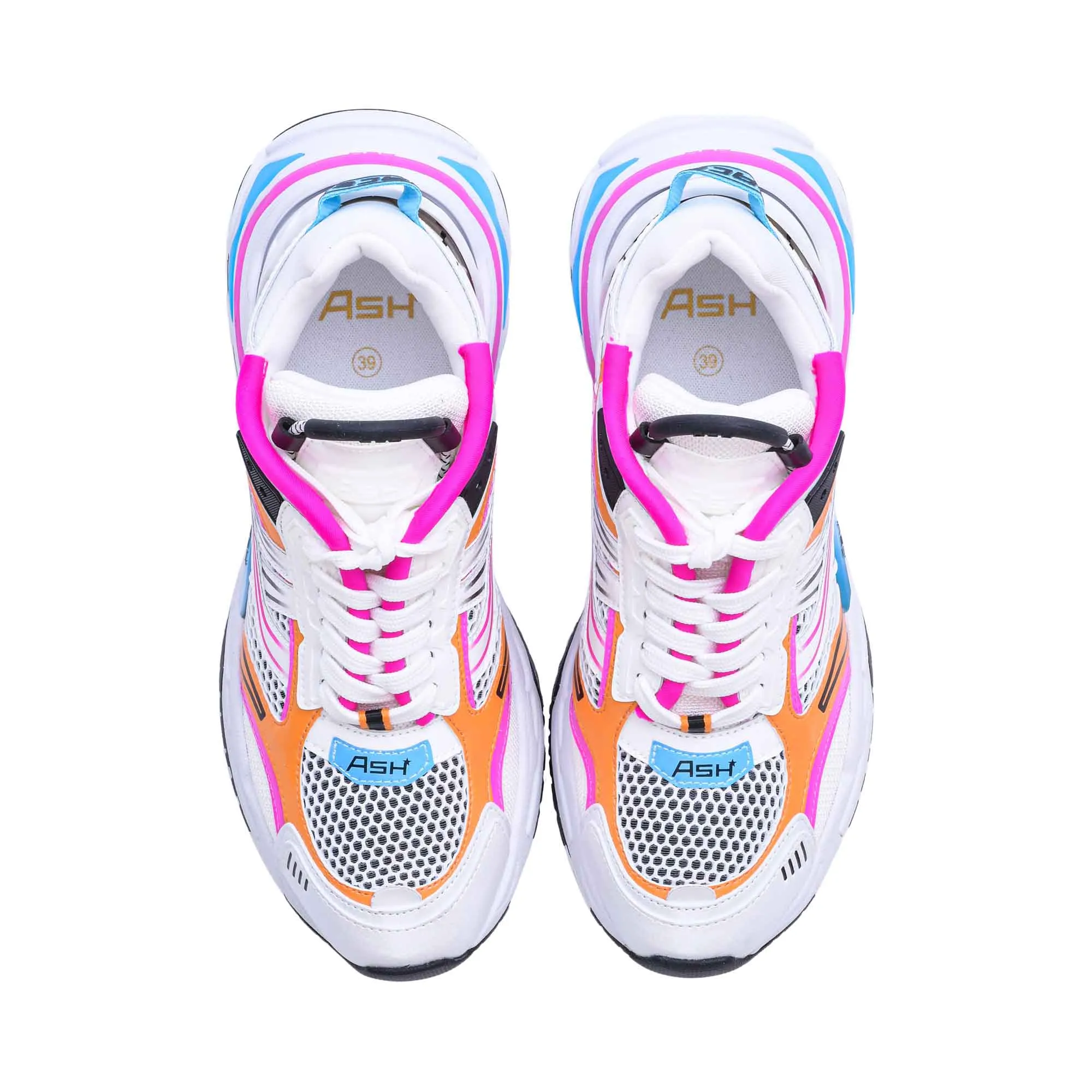 ASH Women's Fuchsia/White/Turquoise Sneaker