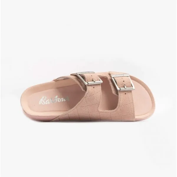 Barbour ELLIS Womens Suede Mule Slippers Pink