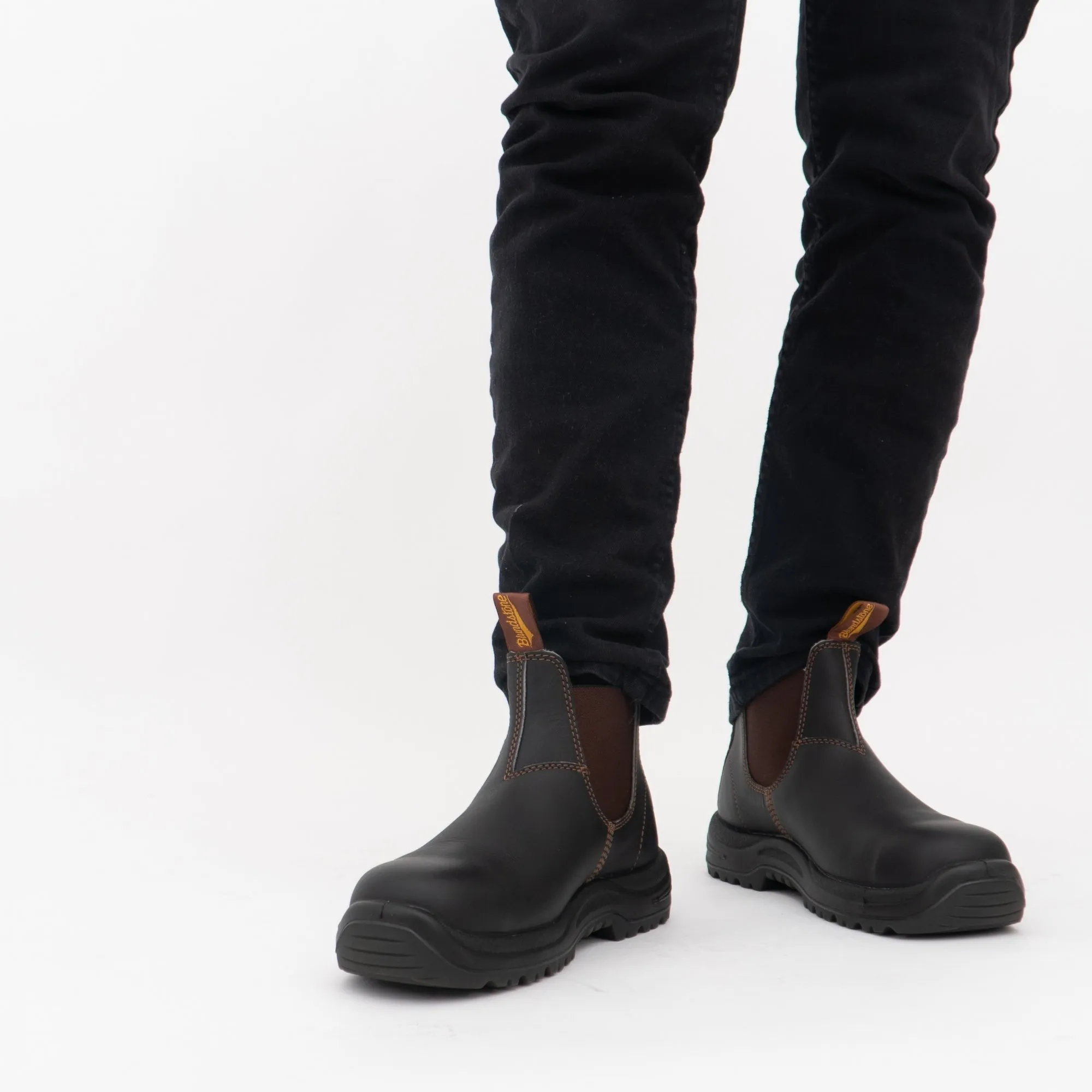 Blundstone 192 Unisex Safety Toe Dealer Boots Stout Brown