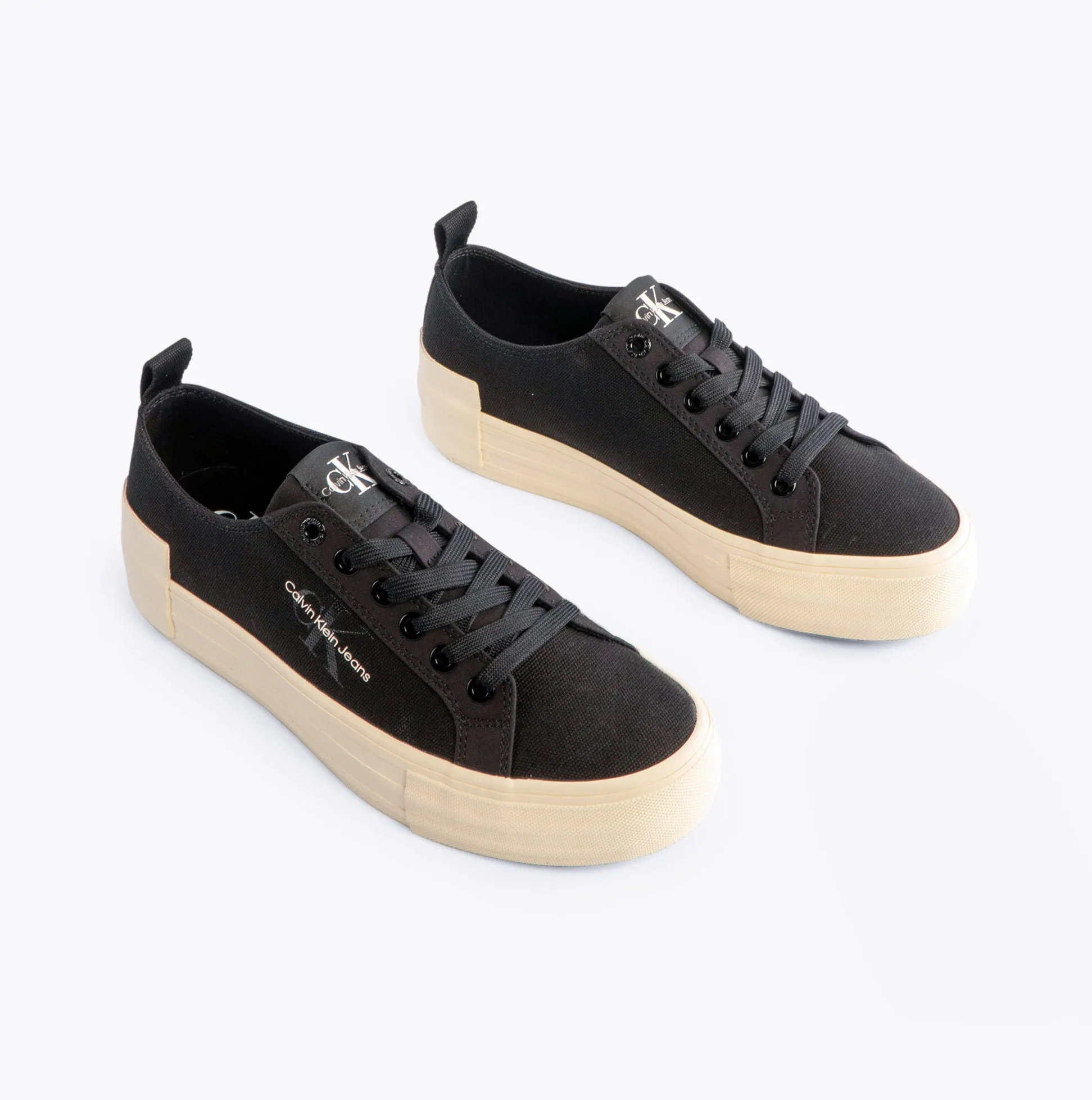 Calvin Klein BOLD VULCANISED Womens Trainers Black/Creamy White