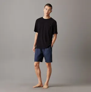 Calvin Klein CK ESTABLISHED FASHION Mens Short Set Black Beauty Top / Ink Bottom