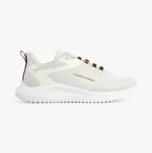 Calvin Klein EVA RUNNER LOW LACE Mens Trainers O Mushroom/Bitter Chocolate/White