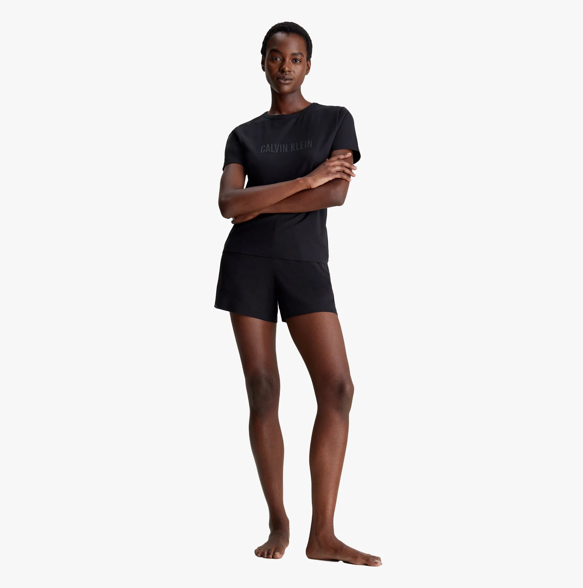 Calvin Klein INTENSE POWER Womens Short Pyjama Set Black
