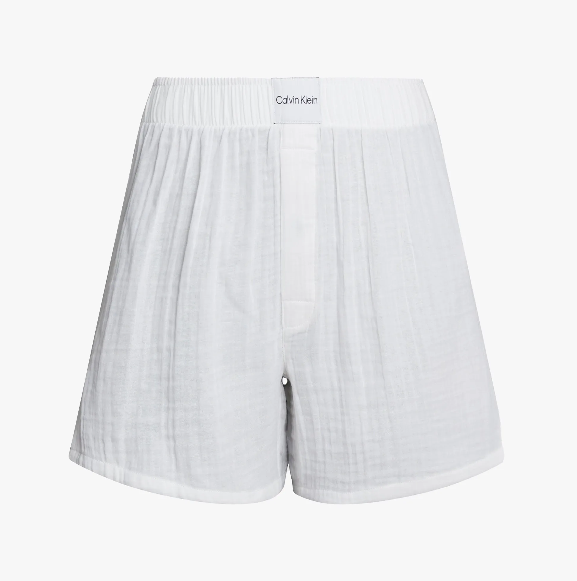 Calvin Klein PURE TEXTURED Womens Pyjama Shorts White
