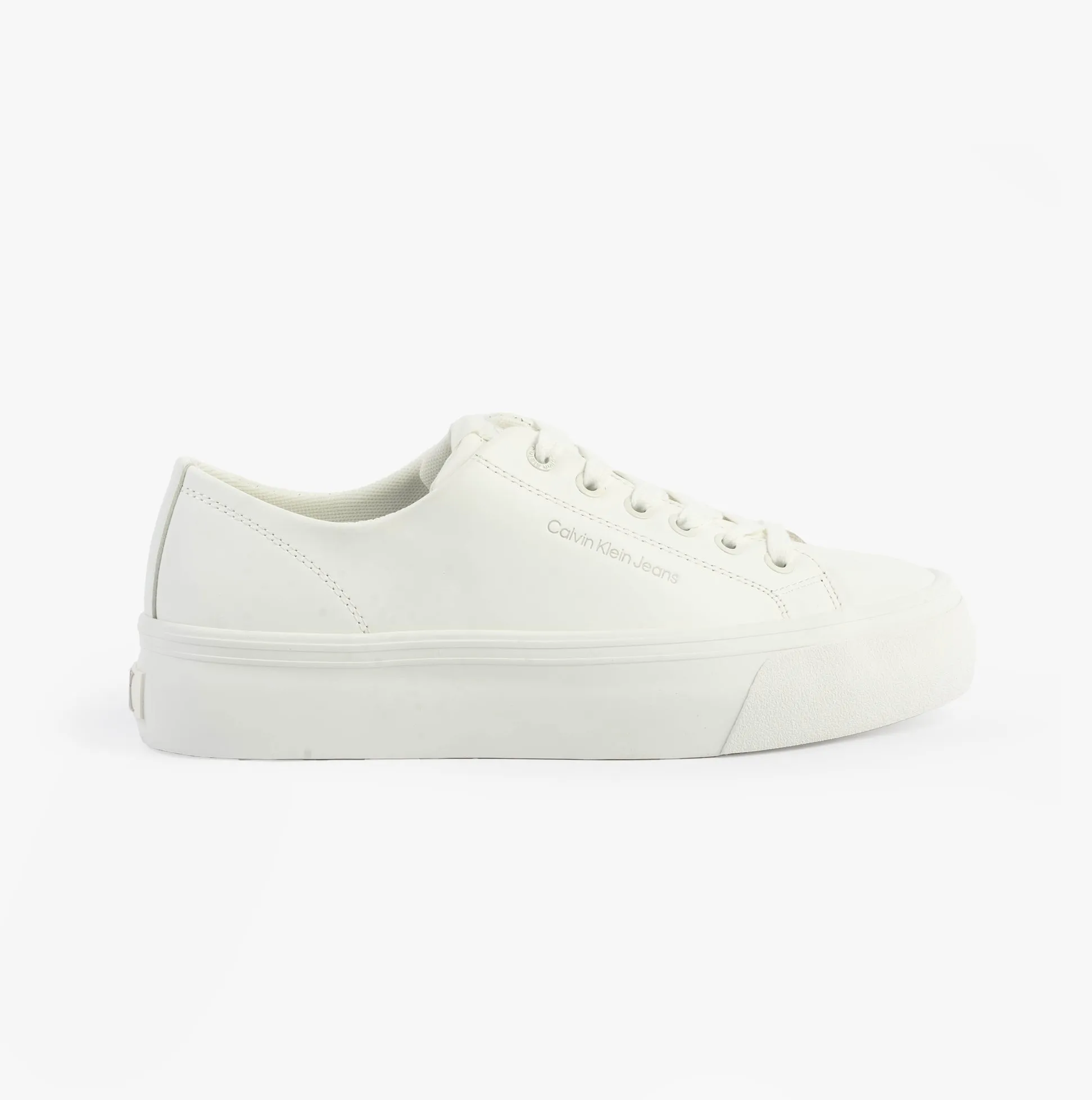 Calvin Klein VULC FLATFORM LOW Womens Trainers Triple Bright White