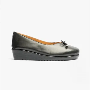 Comfortology DIONE Womens Leather Ballerina Shoes Black