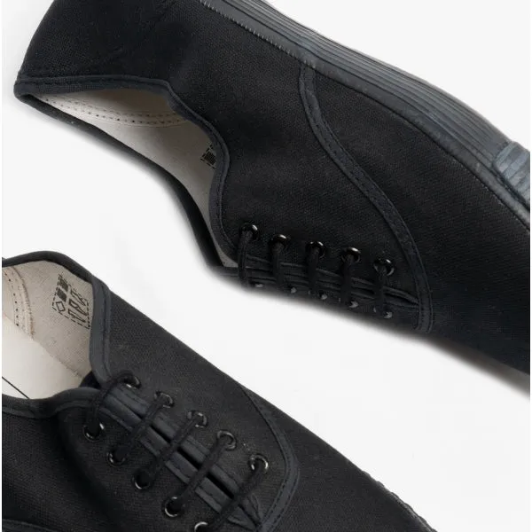 DEK R6300SR Unisex Canvas Lace Up Plimsolls Black