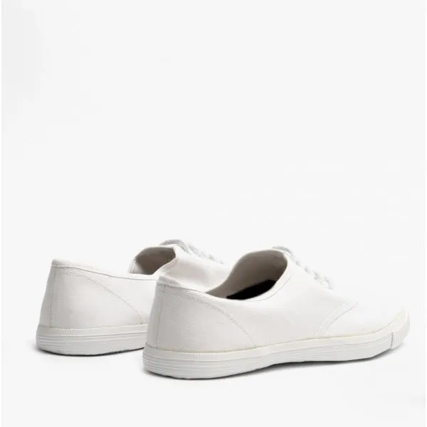DEK R6301SR Mens Canvas Lace Up Shoes White