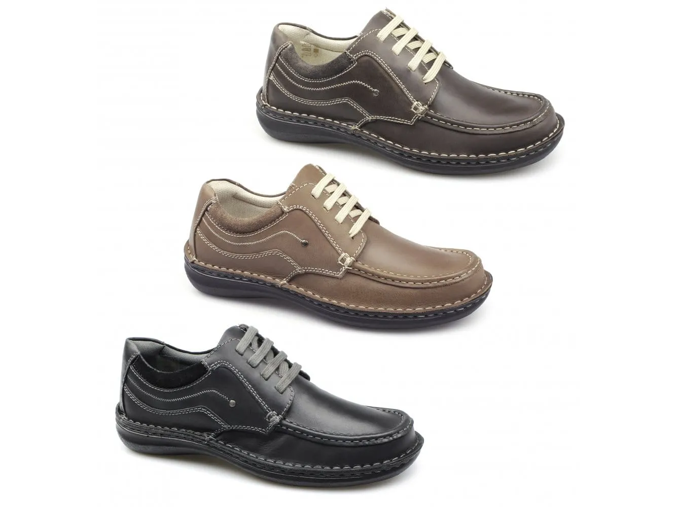 Dr Keller JUPITER Mens Leather Lace Up Shoes Brown