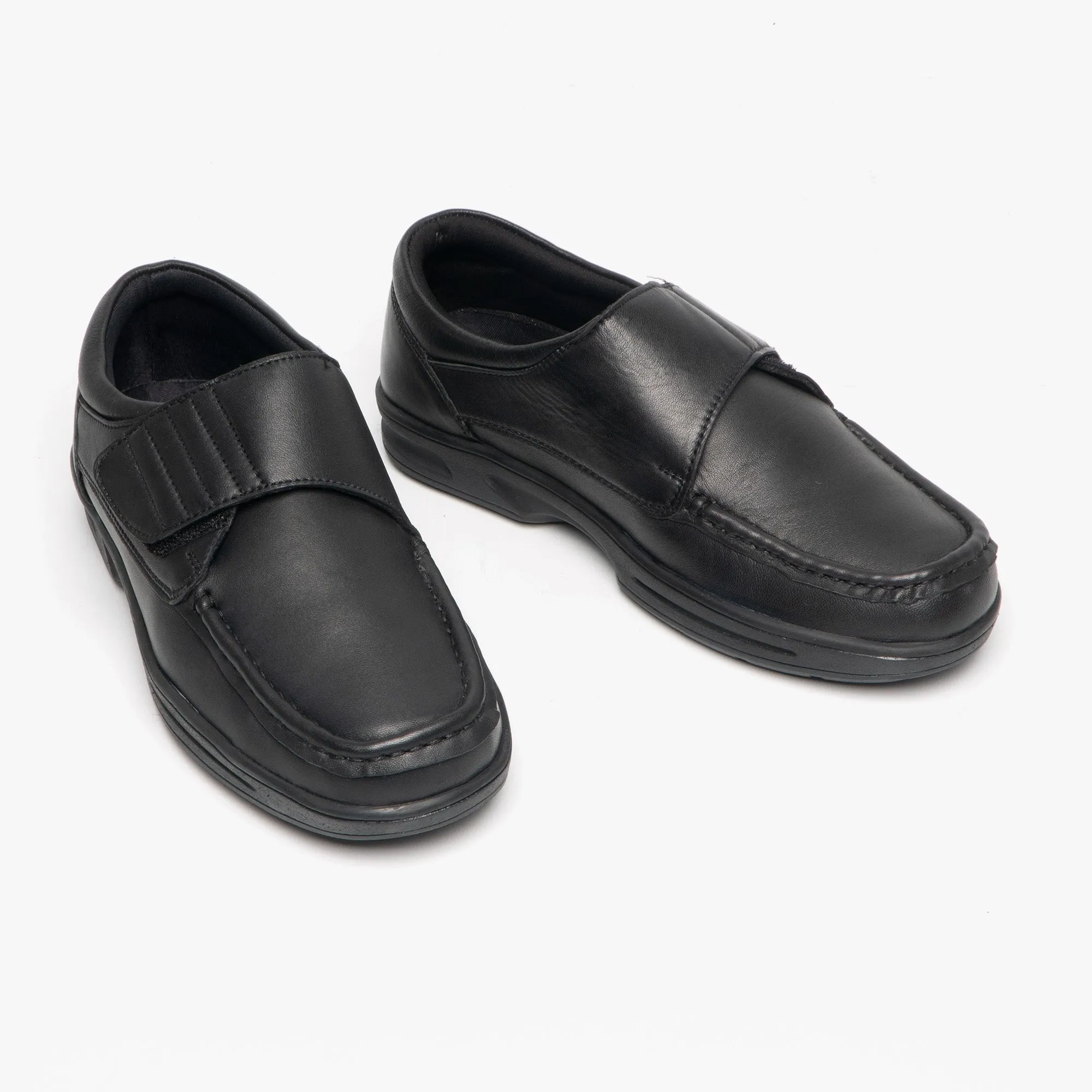 Dr Keller TEXAS Mens Leather Comfort Fit Shoes Black