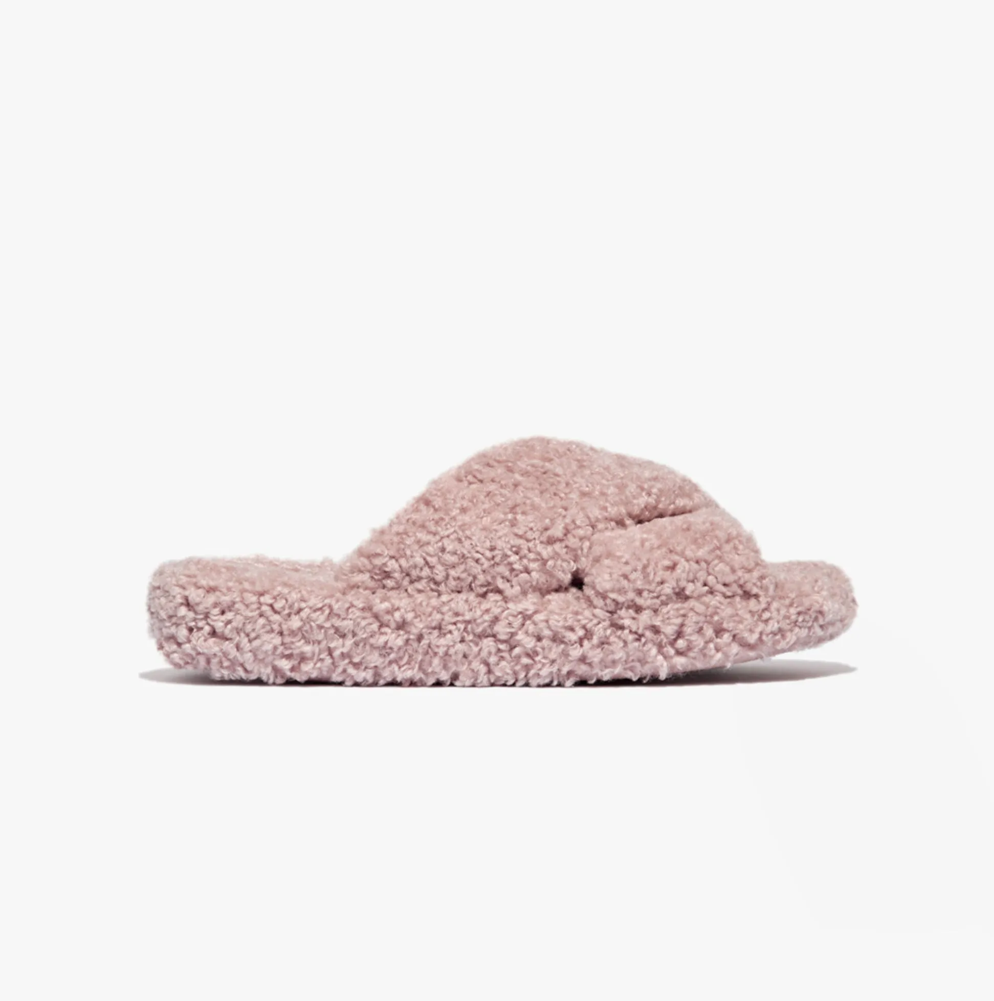 FitFlop iQUSHION D-LUXE Womens Cross Slides Dusky Pink