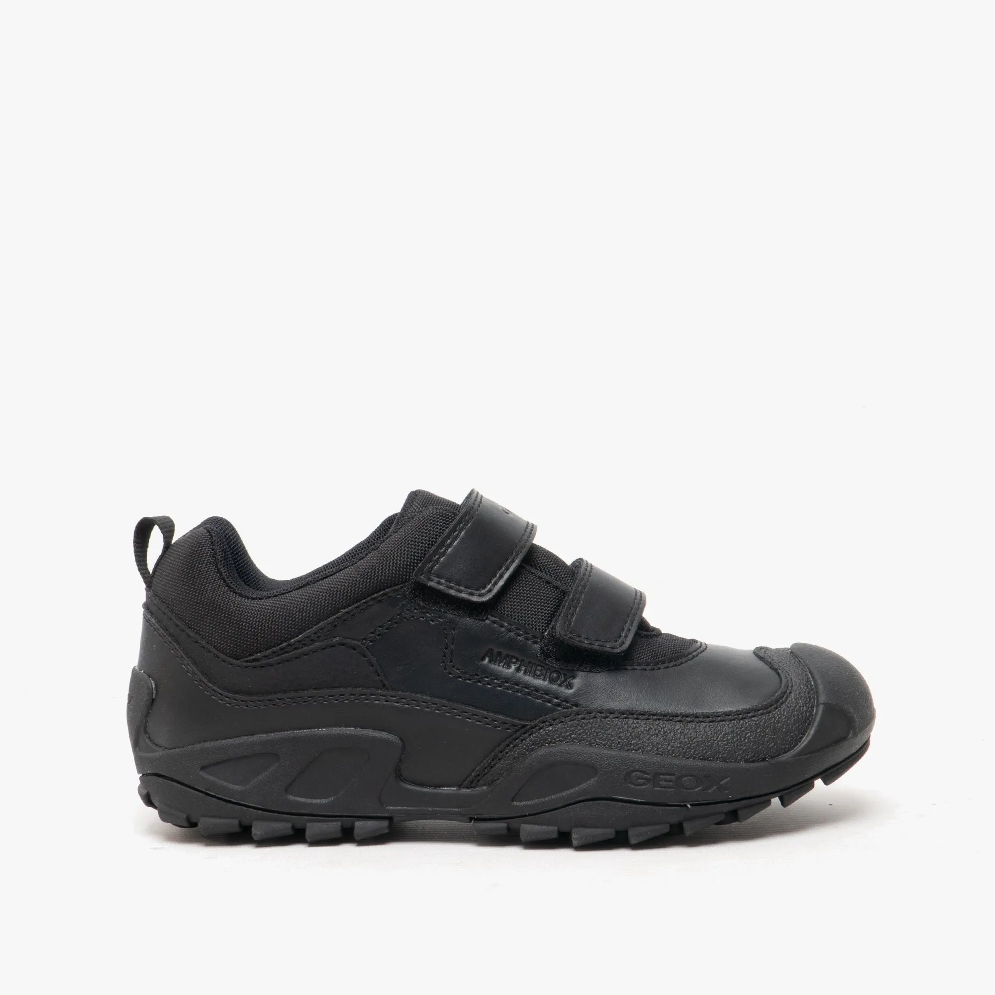 GEOX SAVAGE B Boys Waterproof School Shoes Black