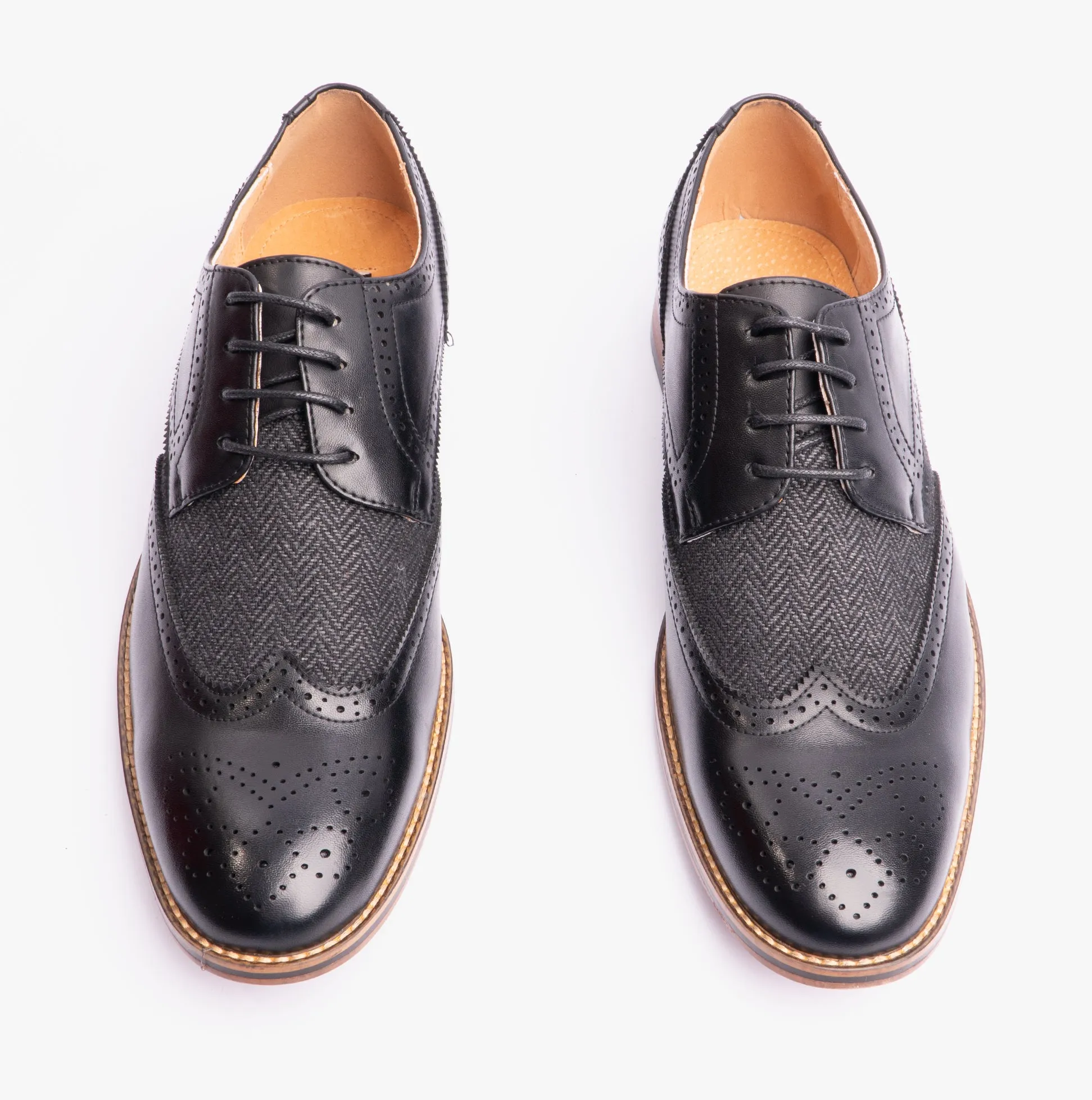 Goor DANIEL Mens Lace Up Brogues Black