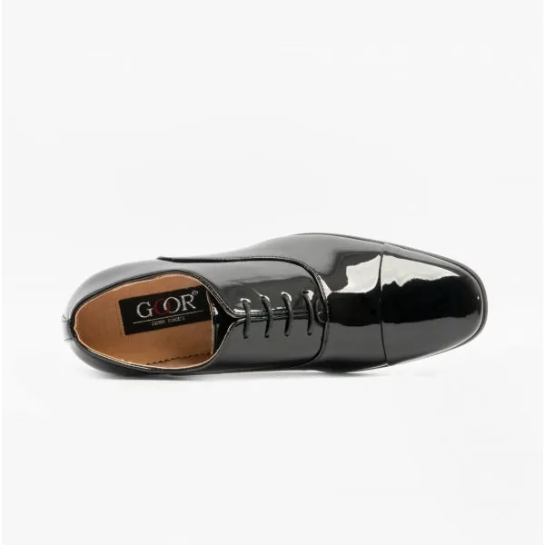 Goor DESMOND Mens Square Toe Patent Dress Shoes Black Patent