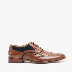 Goor GRANT Mens Two Tone Brogues Dark Tan/Navy