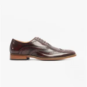 Goor MASON Mens Wingtip Brogues Oxblood