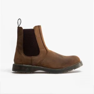 Grafters M186WB Unisex Leather Gusset Chelsea Boots Brown