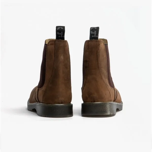 Grafters M186WB Unisex Leather Gusset Chelsea Boots Brown