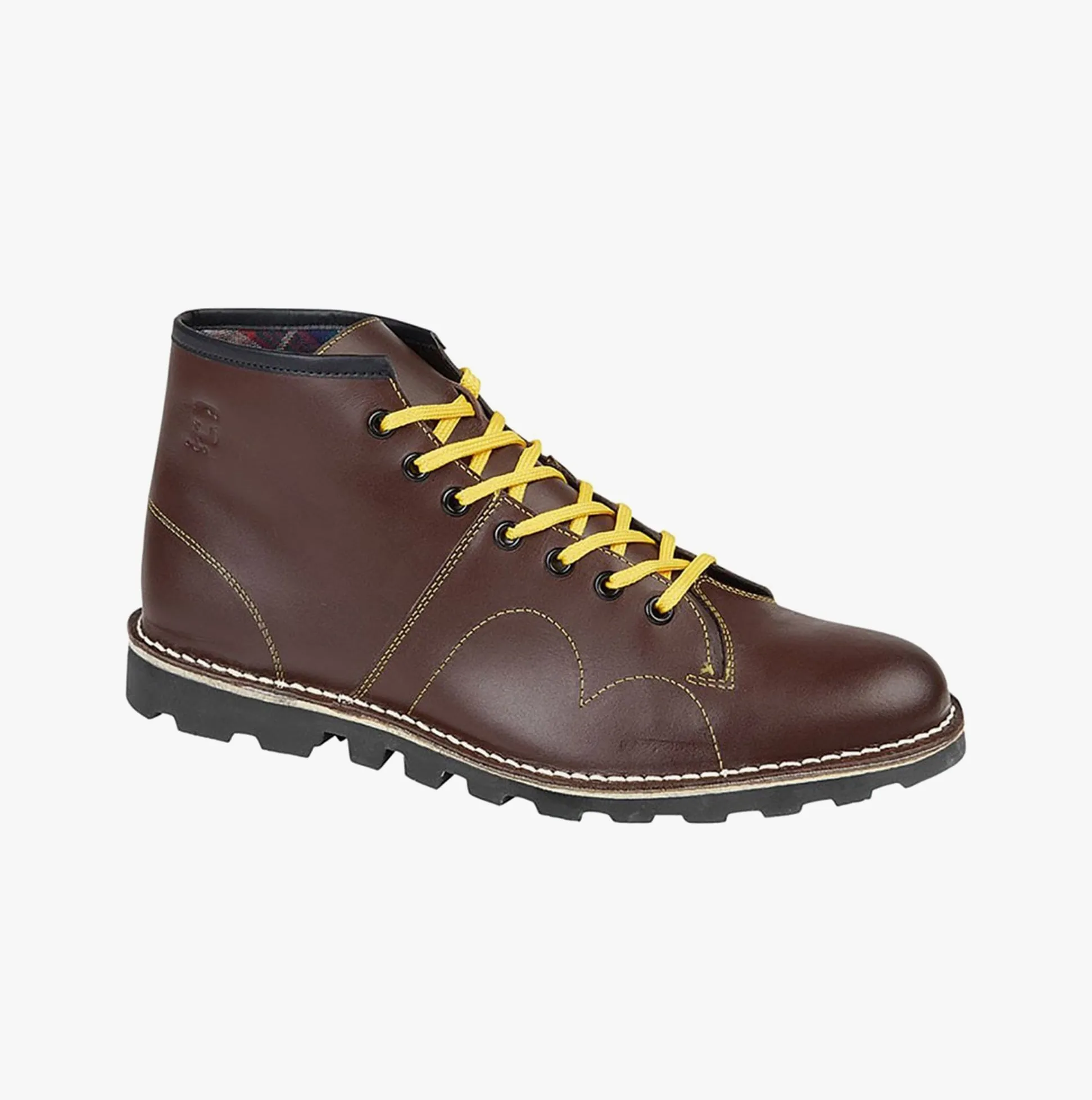 Grafters UNISEX Original Leather Monkey Boots Wine