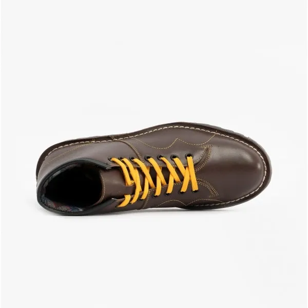 Grafters UNISEX Original Leather Monkey Boots Wine