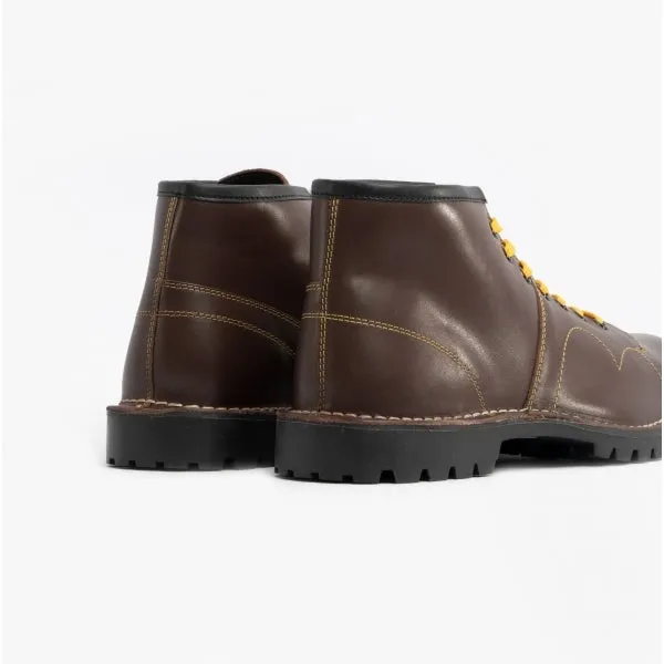 Grafters UNISEX Original Leather Monkey Boots Wine