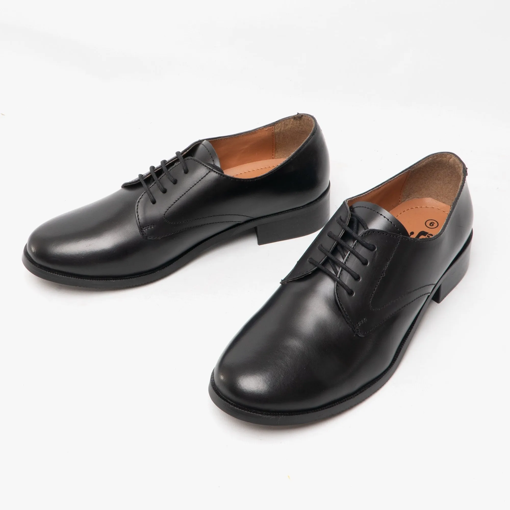 Grafters Womens Leather Uniform Shoes Black