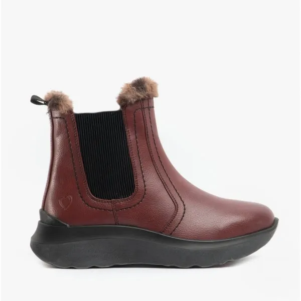 Heavenly Feet KINDRED Womens Chelsea Boots Wine