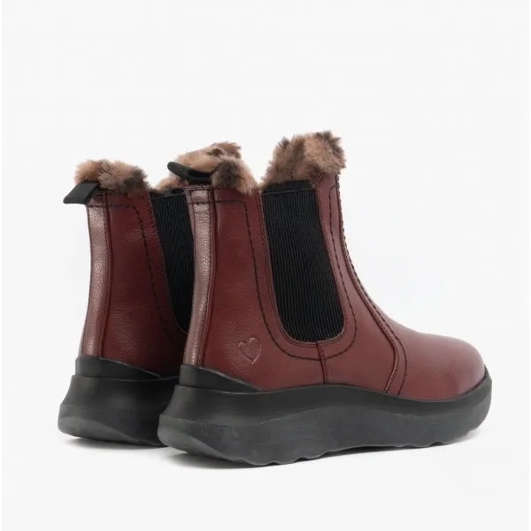 Heavenly Feet KINDRED Womens Chelsea Boots Wine