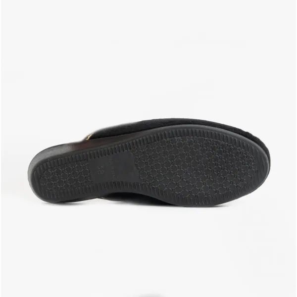 HOS Comfort THERESA Womens Mule Slippers Black