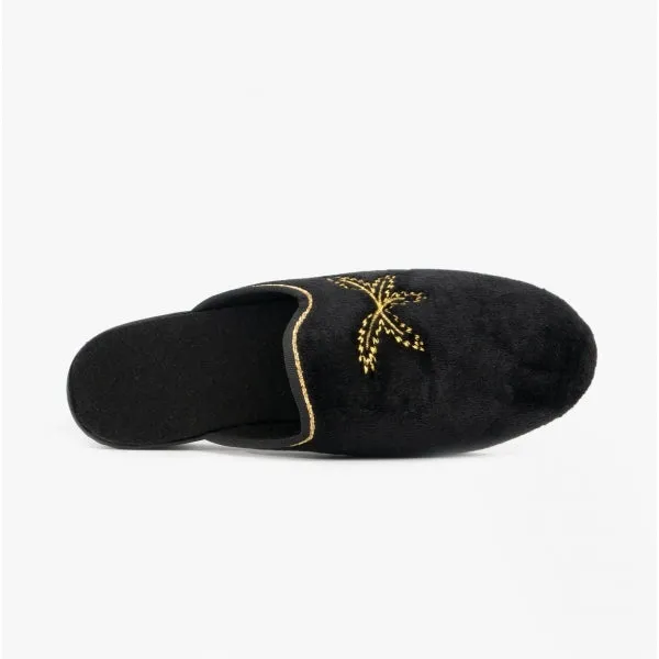 HOS Comfort THERESA Womens Mule Slippers Black