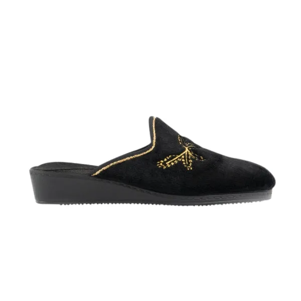 HOS Comfort THERESA Womens Mule Slippers Black