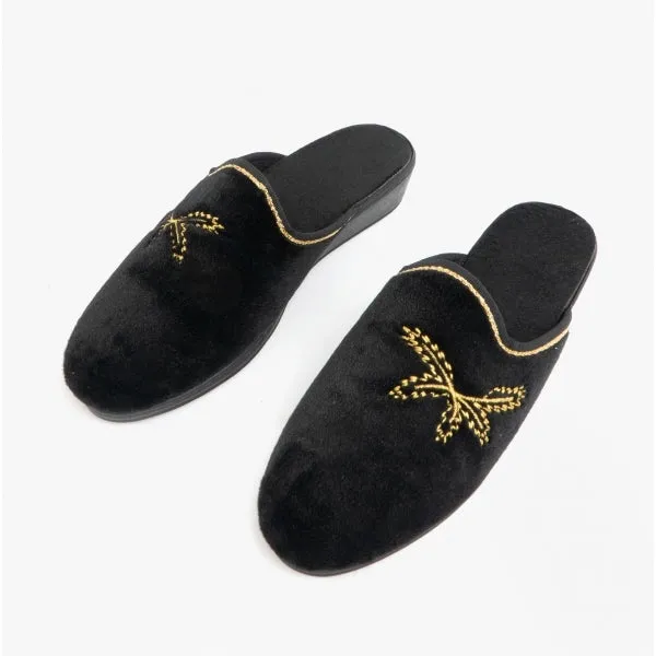 HOS Comfort THERESA Womens Mule Slippers Black