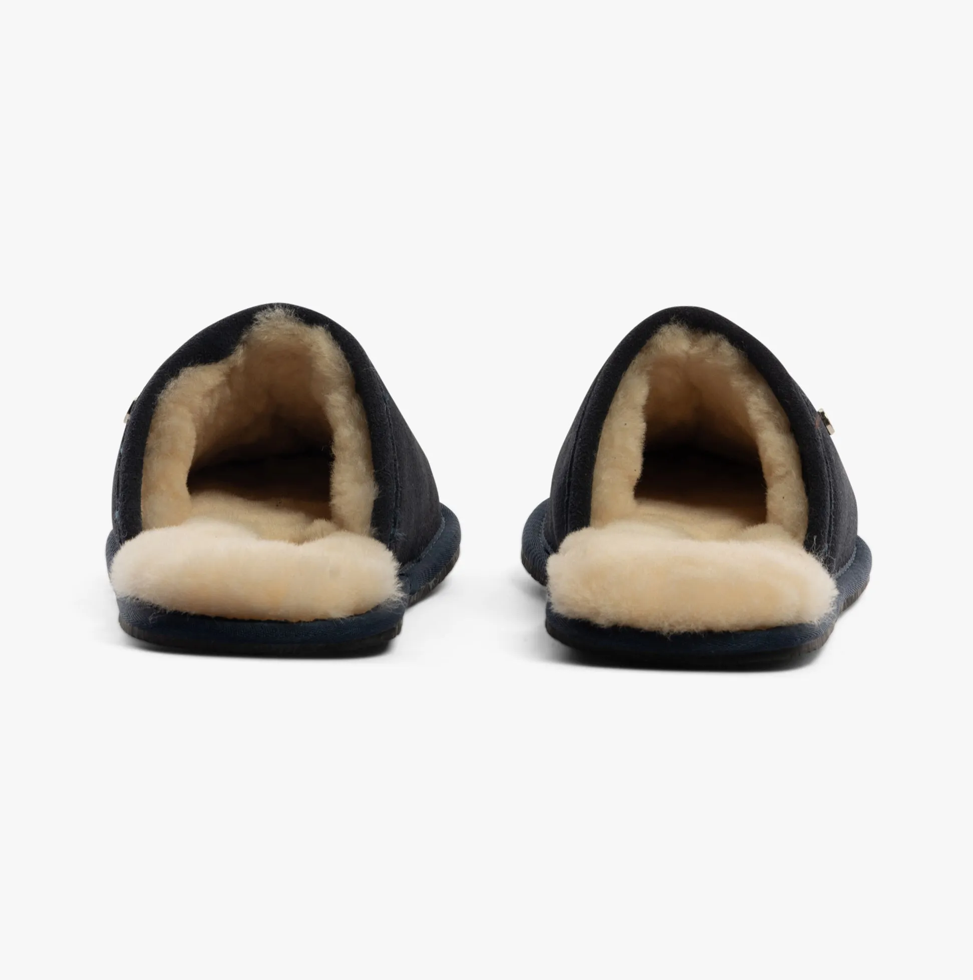 HOS Sheepskin EDWIN Mens Slippers Navy