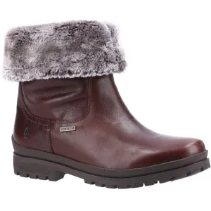 Hush Puppies ALICE Womens Leather Mid-Height Boots Tan