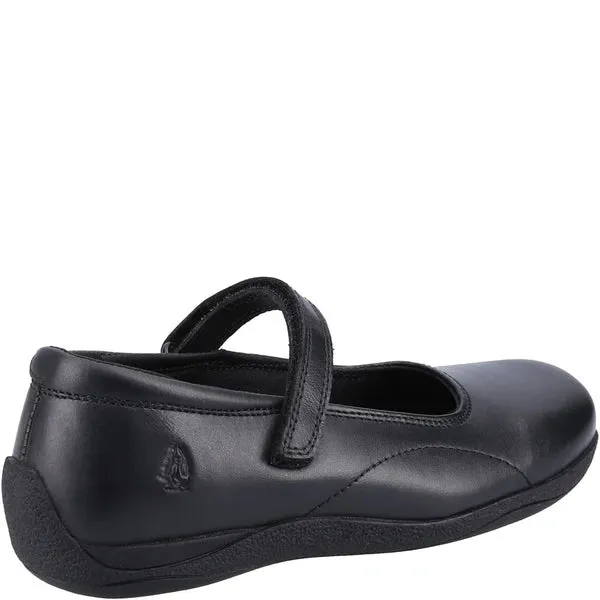 Hush Puppies ARIA Girls Leather School Shoes Black