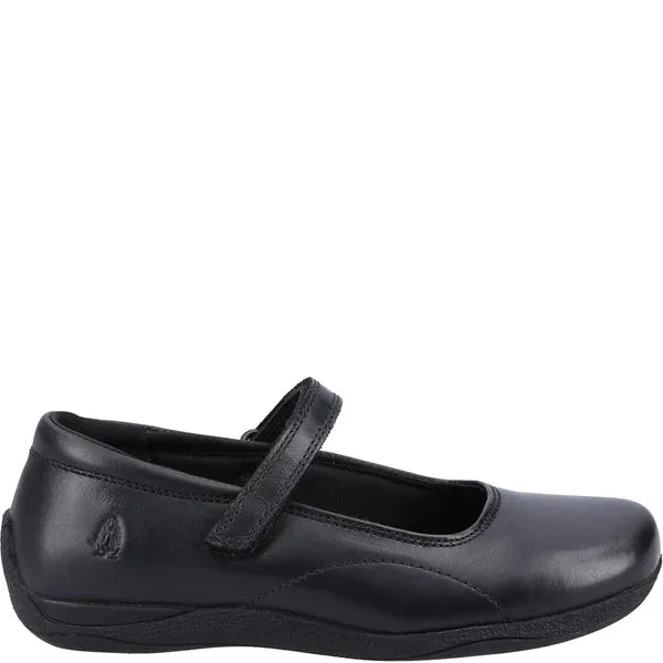 Hush Puppies ARIA Girls Leather School Shoes Black