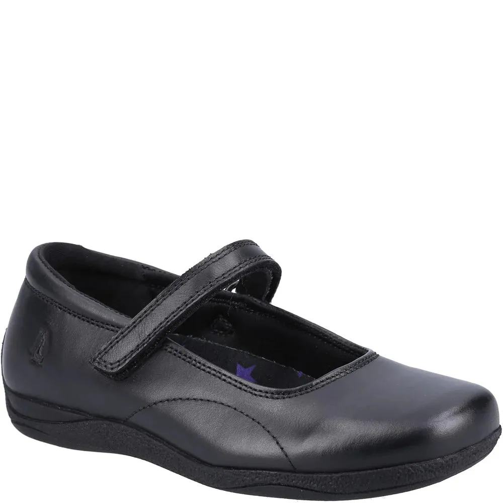 Hush Puppies ARIA Girls Leather School Shoes Black