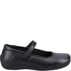 Hush Puppies ARIA Girls Leather School Shoes Black