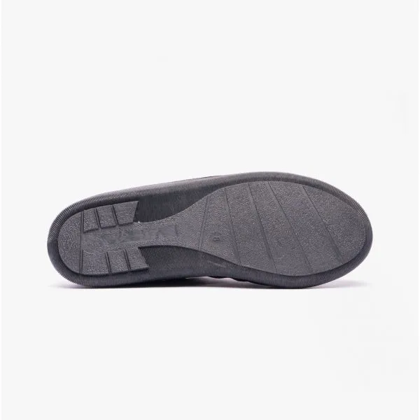 Hush Puppies ASHTON Mens Leather Mule Slippers Black