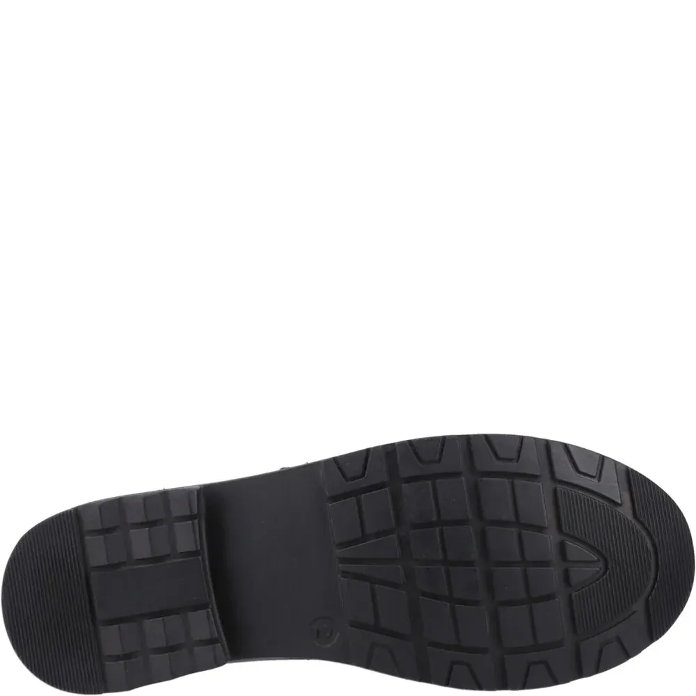 Hush Puppies BARRY Boys Leather School Shoes Black