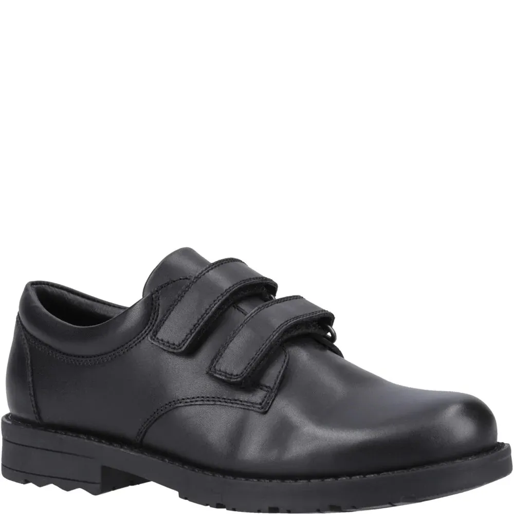 Hush Puppies BARRY Boys Leather School Shoes Black