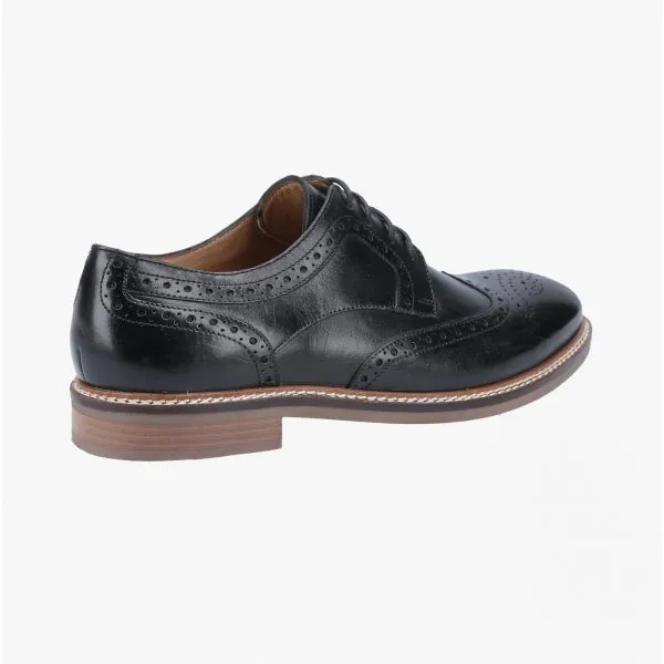 Hush Puppies BRYSON Mens Leather Oxford Shoes Black