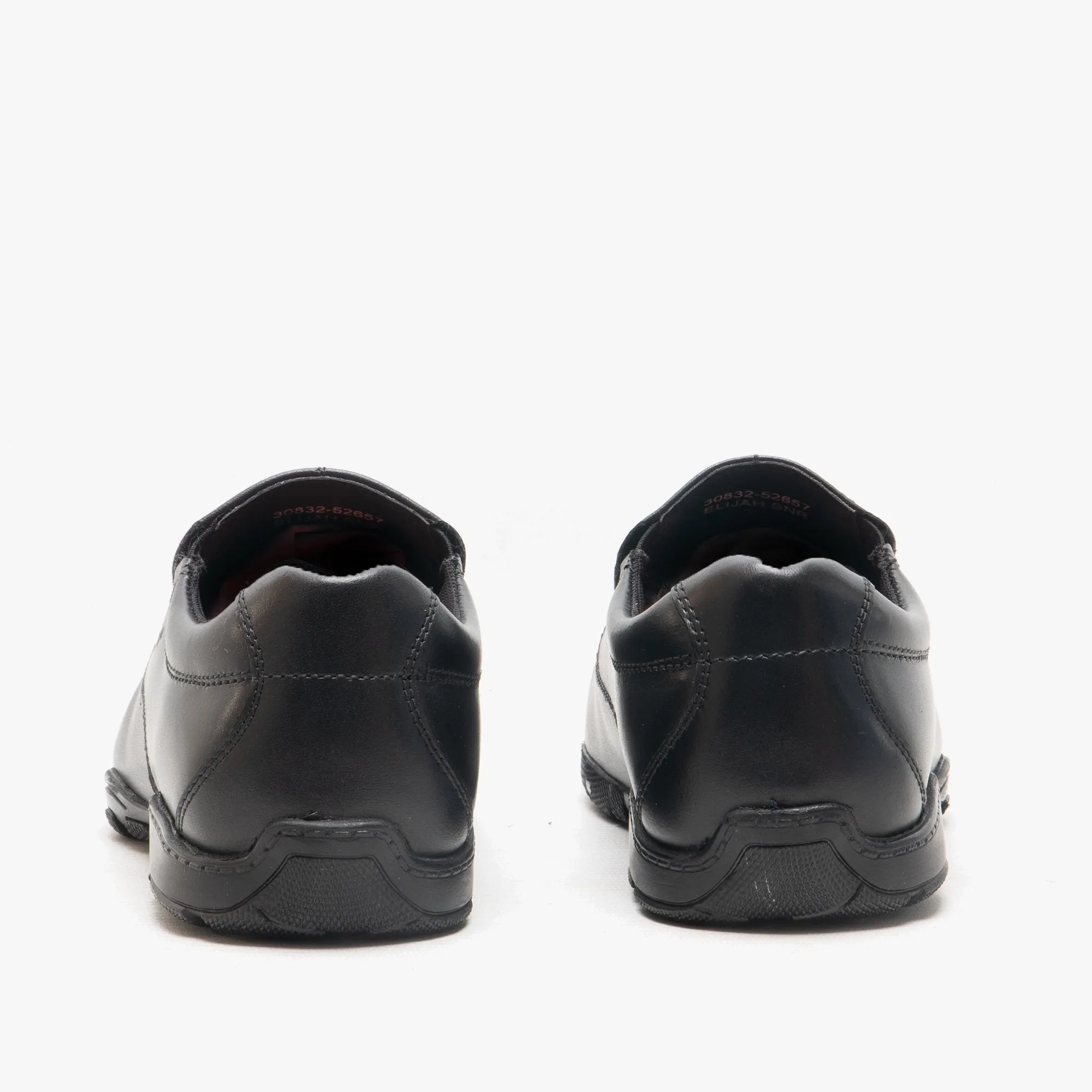 Hush Puppies ELIJAH Boys Leather School Shoes Black
