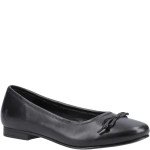 Hush Puppies EVIE Girls Leather School Shoes Black