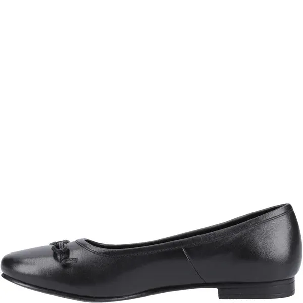 Hush Puppies EVIE Girls Leather School Shoes Black