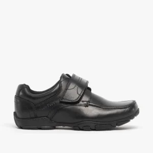 Hush Puppies FREDDY 2 Boys Leather School Shoes Black
