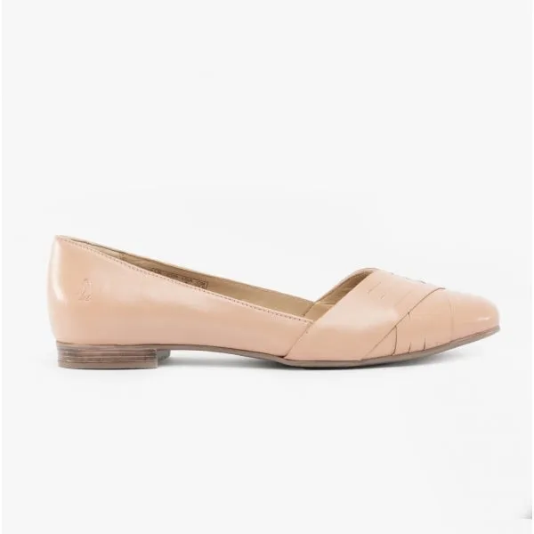 Hush Puppies MARLEY Womens Leather Ballerina Shoes Blush
