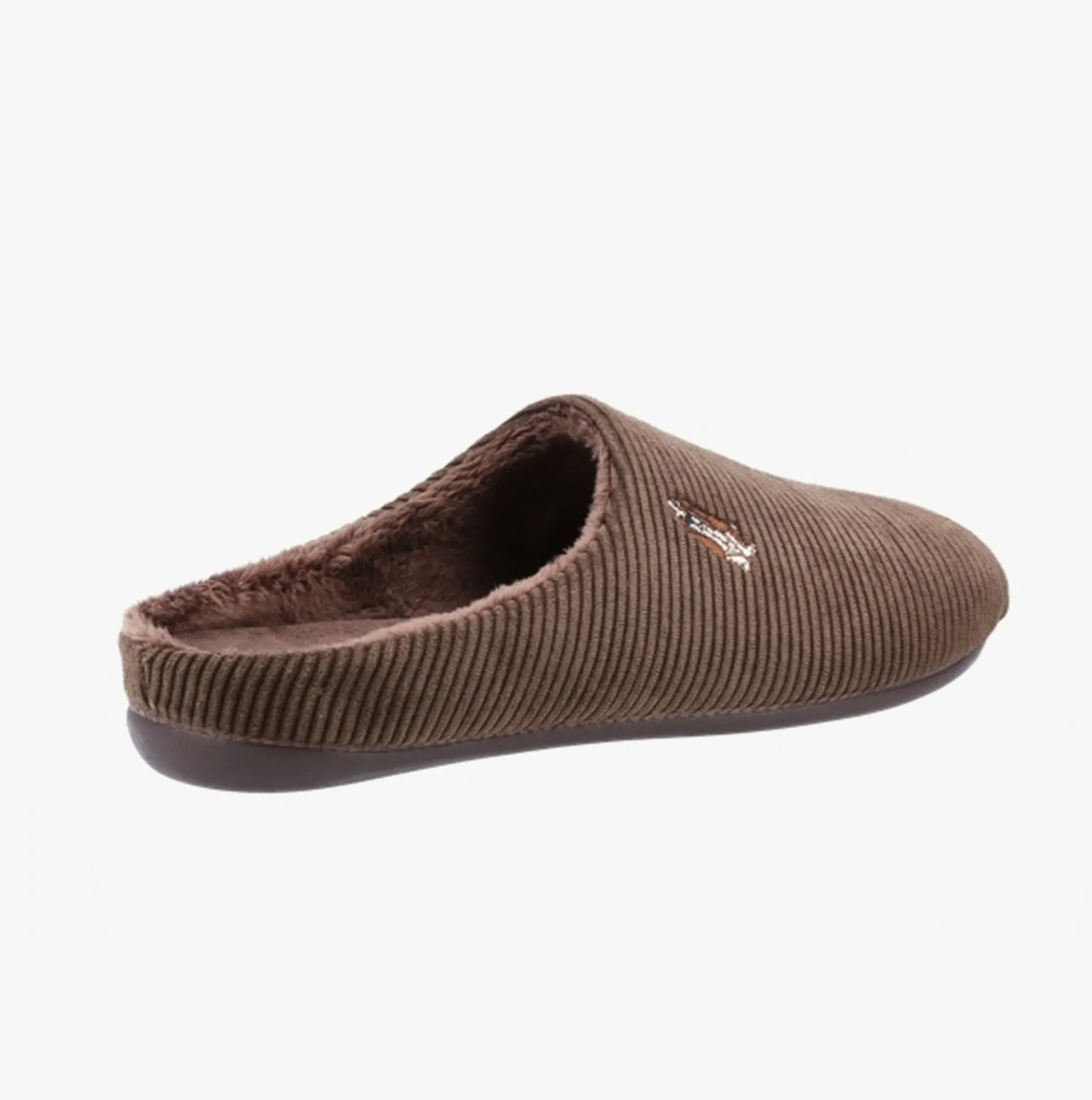 Hush Puppies REID Mens Mule Slippers Chocolate