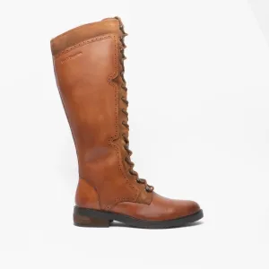 Hush Puppies RUDY Womens Leather Tall Boots Tan